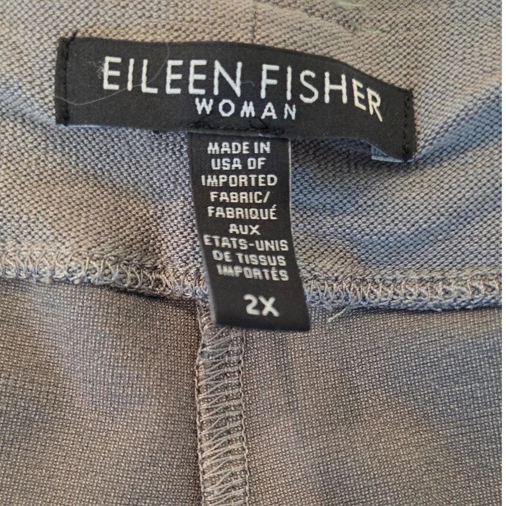 Eileen‎ Fisher Leggings Slim Tapered Stretch Gray Minimalist Plus Size 2X